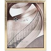 Lawrence Frames 8W x 10-Inch H Chloe Contemporary Gold Picture Frame (708080)