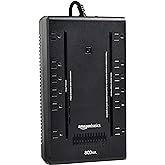 Amazon Basics Standby UPS 800VA 450W Surge Protector Battery Power Backup - 12 Outlets, Black