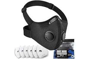 BASE CAMP M PRO Dust Mask, Long-lasting Comfort L-Strap Design, Reusable Respirator Mask with Filter, Safety Mask for Dust