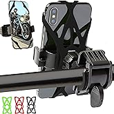 Mongoora Bike & Motorcycle Phone Mount - GPS Cell Phone Holder for Bicycle Handlebar - Easy to Install Bike Accessories Fits 