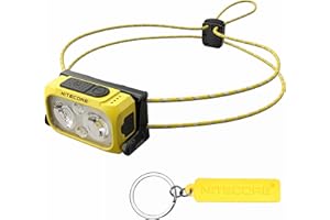 Nitecore NU21 360 Lumen Ultra Lightweight Outdoor Headlamp Dual Beam USB-C Rechargeable Headlight Tag (Yellow)