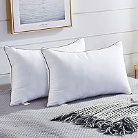 Pillows Queen Size 2 Pack for Sleeping, Soft and Supportive Bed Pillow for Side and Back Sleeper, Down Alternative Hotel Coll