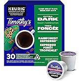 Timothy's Rainforest Espresso K-Cup Coffee Pods, 30 Count For Keurig Coffee Makers