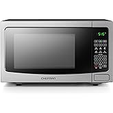 Chefman Countertop Microwave Oven 1.1 Cu. Ft. Digital Stainless Steel Microwave 1000 Watts with 6 Auto Menus, 10 Power Levels