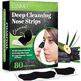 Nose Strips,80Pcs Blackhead Remover Strips,Blackhead Pore Strips, Charcoal Deep Cleaning Nose Strips,Suitable for All Skin Ta