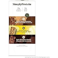 Simply Protein Best Sellers Variety Pack Protein Bars, Gluten Free, Vegan, High Protein Snacks, 15 Count