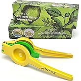 Sunlux Premium Quality Metal Lemon Lime Squeezer - Manual Citrus Press Juicer