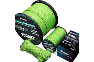 Paracord 1000lb | 1000 250 100 50ft Paracord (light-green, 50ft)