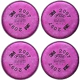 3M 2097 P100 Particulate Filter with Organic Vapor Relief, 2 Pairs (4 Filters)