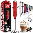 Zulay Kitchen Powerful Milk Frother Wand - Ultra Fast Handheld Drink Mixer - Electric Whisk Foam Maker for Coffee, Lattes, Ca