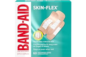 Band-Aid Brand Skin-Flex Adhesive Bandages for First Aid & Wound Care of Minor Cuts, Scrapes & Burns, Flexible Sterile Bandag