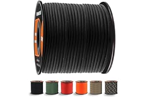 WEREWOLVES 650lb Paracord/Parachute Cord - 9 Strand Paracord Rope - 100', 200' Spools of Parachute Cord, Type III Paracord fo