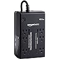 Amazon Basics Standby UPS 400VA 255W Surge Protector Battery Power Backup, 6 Outlets - Black