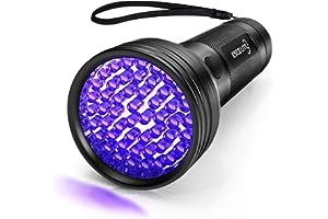ESCO LITE Escolite UV Flashlight Black Light, 51 LED 395 nM Ultraviolet Blacklight Detector for Dog Urine, Pet Stains and Bed