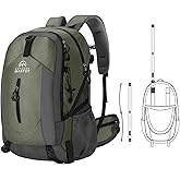 OutdoorMaster 50L Hiking Backpack with High Strength Aluminum Support, Travel Camping Backpack with Rain Cover for Men Women