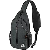 WATERFLY Crossbody Sling Backpack Sling Bag Travel Hiking Chest Bag Daypack