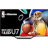 Hisense 75-Inch Class U7 Series Mini-LED ULED 4K UHD Google Smart TV (75U7N, 2024 Model) - QLED, Native 144Hz, Motion Rate 48