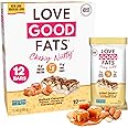 Love Good Fats Keto Protein Snack Bars - Chewy Nutty Salted Caramel with Almonds and White Chocolate - 13g Good Fats, 8g Prot