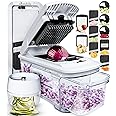 Fullstar All-in-1 Vegetable Chopper, Mandoline Slicer & Cheese Grater - French Fry Cutter & Veggie Dicer - Includes Bonus Han