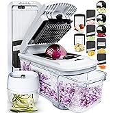 Fullstar All-in-1 Vegetable Chopper, Mandoline Slicer & Cheese Grater - French Fry Cutter & Veggie Dicer - Cheese Slicer - In