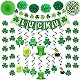 DAZONGE 40ct St. Patrick's Day Decorations Kit, Hanging Swirls, Banner, Shamrock Garlands for St. Patrick's Day Decor, St. Pa