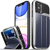 VENA vCommute Wallet Case Compatible with Apple iPhone 11 (6.1"-inch 2019), (Military Grade Drop Protection) Flip Leather Cov