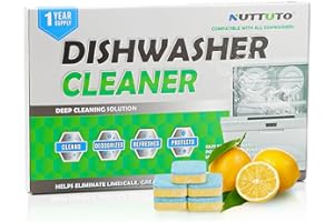 Dishwasher Cleaner and Deodoriser Tablets - 30 pack Deep Cleaner and Descaler for Dishwashers, Heavy Duty, Natural Limescale 