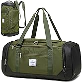 Laripwit Travel Duffle Bag for men 40L Medium Sports Gym Bag with Wet Pocket & Shoes Compartment Weekender Overnight Backpack