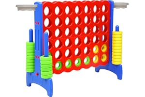 Giant Connect Four Jumbo Yard Game, Backyard 4-to-Score Floor Games for Adults and Family, 33 inch 4 in a Row Large Games for