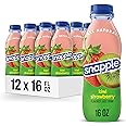 Snapple Kiwi Strawberry Juice Drink, 16 Fl Oz Recycled Plastic Bottle, Pack Of 12, All Natural, No Artificial Flavors Or Swee