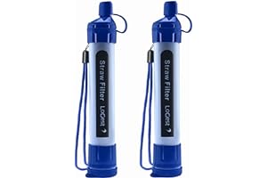 2 Pack Water Filter Straw - Water Purifying Device - Portable Personal Water Filtration Survival - for Emergency Kits Outdoor