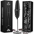 Zulay Kitchen Executive Series Milk Frother Wand - Upgraded & Improved Stand - Ideal Coffee Gift - Coffee Frother Handheld Fo