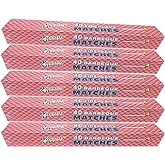 200 Pack Wholesale Lot 11" Long Wooden Fireplace Matches (5-Packs of 40)