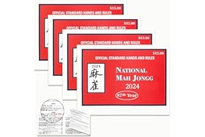 UDAONE National Mah Jongg 2024 Large Size Card - MahJongg Cards - Official Hands and Rules - 4 pcs