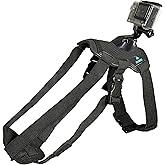 Smart Dog Camera Harness Mount for GoPro Soft and Adjustable Vest Fetch Harness for Small Medium and Large Dogs Black Color