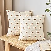 EMEMA Decorative Throw Pillow Covers Sun Flower Jacquard Pillowcase Cushion Case Square for Couch Sofa Bed Living Room Bedroo