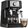 De'Longhi Stilosa Manual Espresso Machine, Latte & Cappuccino Maker, 15 Bar Pump Pressure + Milk Frother Steam Wand, Black / 