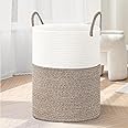 WOWBOX Cotton Rope Laundry Hamper, Large Laundry Basket, Dirty Clothes Basket Laundry Bin for Laundry, Bedroom, Dorm, Towels,