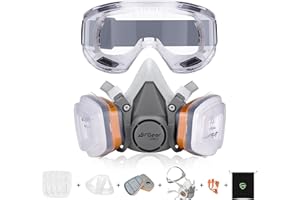 AirGearPro G-500 Reusable Respirator Mask with A1P2 Filters | Anti-Gas, Anti-Dust | Gas Mask Ideal for Painting, Woodworking,