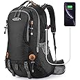 G4Free 50L Hiking Backpack Waterproof Daypack Outdoor Camping Climbing Backpack with Rain Cover for Men Women