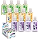 Purell Advanced Hand Sanitizer Gel Infused with Essential Oils, Scented Variety Pack, 1 fl oz Travel Size Flip Cap Bottles (B