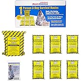 Ready America The Survival Box, 1-Person, 3-Day Emergency Kit Includes 5 Year Emergency Food, Water, Emergency Blanket Portab