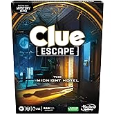 Clue Escape: The Midnight Hotel Board Game, Clue Escape Room Game, 1-Time Solve Mystery Games, Family Games for Ages 10+, 1-6