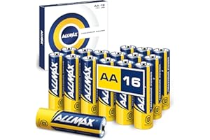 Allmax AA Maximum Power Alkaline Double A Batteries (16 Count) – Ultra Long-Lasting, 10-Year Shelf Life, Leakproof Design, Ma