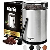 Kaffe Coffee Grinder Electric. Best Coffee Grinders for Home Use. (14 Cup) Easy On/Off w/Cleaning Brush Included. Stainless S
