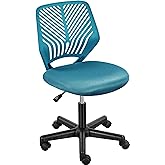 Yaheetech Students Cute Desk Chair Low-Back Armless Study Chair w/Lumbar Support Adjustable Swivel Chair in Home Bedroom Scho