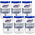 PURELL Professional Surface Disinfecting Wipes, Citrus Scent, 110 Count Canister, 7"x 8" Wipes (Pack of 6) - 9342-06