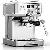 SUMSATY Espresso Coffee Machine, Stainless Steel Espresso Machine with Milk Frother, Espresso Machine 20 Bar,Independent Hot 