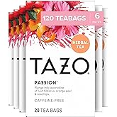TAZO Tea Bags, Iced or Hot, Passion Herbal Tea, 20 Tea Bags (Pack of 6)