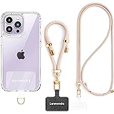 Lawonda 2 Pads Phone Lanyard Adjustable Crossbody Cell Phone Neck Strap Universal Mobile Phone Wrist Lanyard + 2pcs Phone Pat